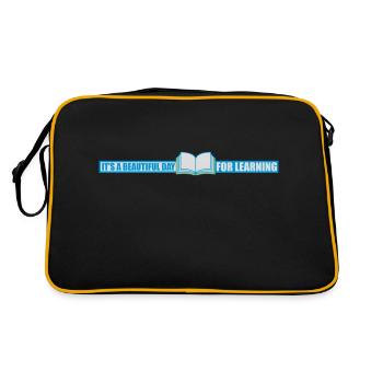 beautiful day for learning - Retro Bag - black/gold - Back