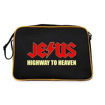 Jésus-Christ de Nazareth Foi Bible Jésus - Sac Retro - noir/or - Dos