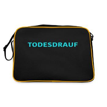 DEATH ON IT LIGHT BLUE - Retro Bag - black/gold - Back