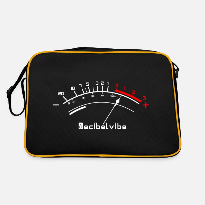 Decibelvibe - Derivative products - VU Meter White - Sac Retro - noir/or
