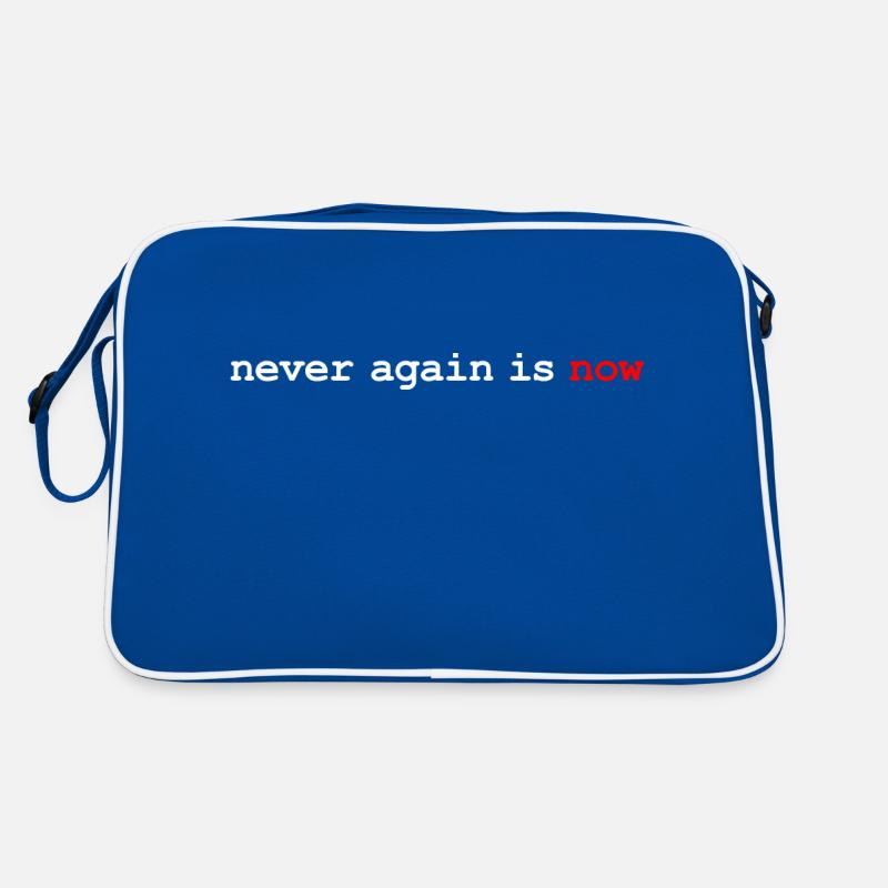 never again is now Retro Tasche