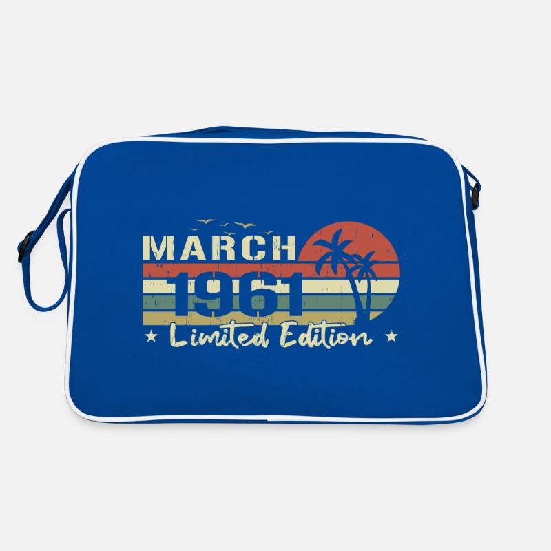 millésime de mars 63e anniversaire né 1961 vibe Sac Retro