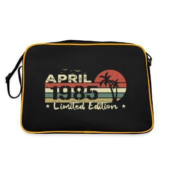 millésime de avril 39e anniversaire né 1985 vibe - Sac Retro - noir/or - Dos