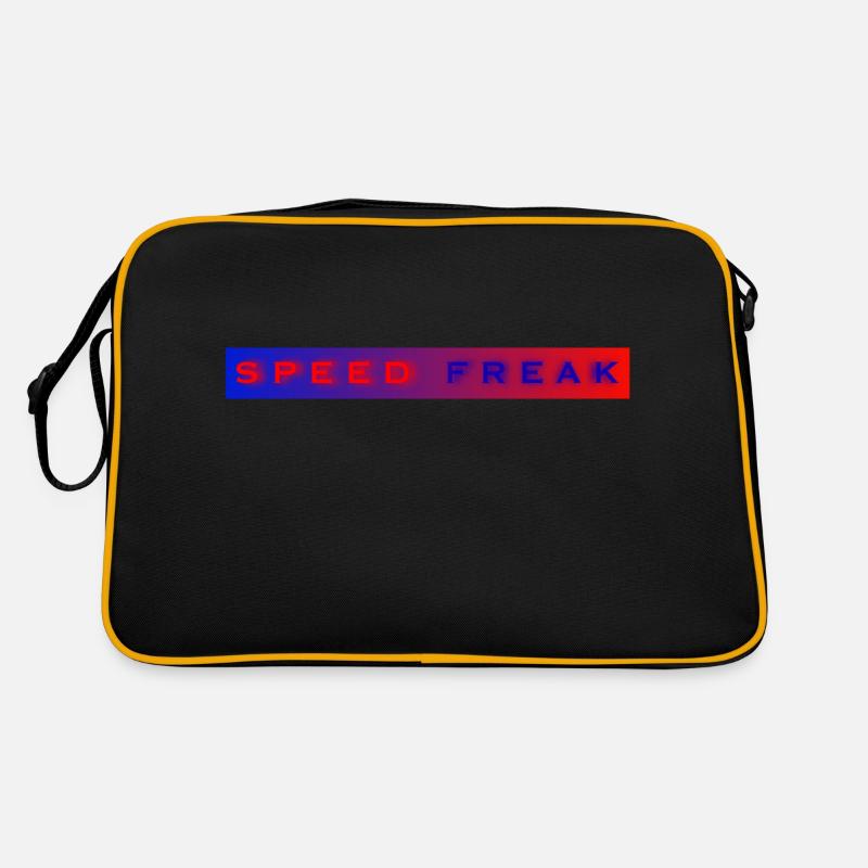 Speed Freak with blue red background Retro Bag