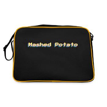 Mashed Potato - mashed potatoes 90s word colorful - Retro Bag - black/gold - Back