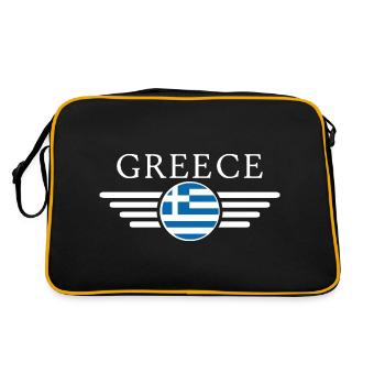 T-Shirt Grèce : Mythe, Soleil, Culture - Sac Retro - noir/or - Dos
