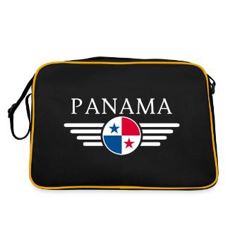 J’aime le Panama, T-shirt design de style élégance - Sac Retro - noir/or - Dos