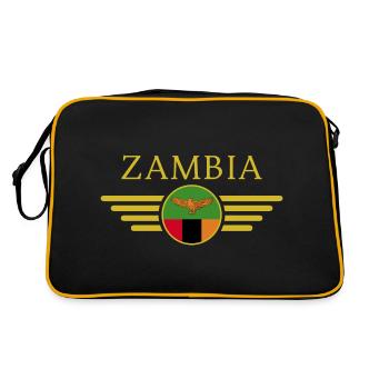 J’aime la Zambie, T-shirt design de style élégance - Sac Retro - noir/or - Dos