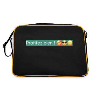 Profitez bien ! - Sac Retro - noir/or - Dos