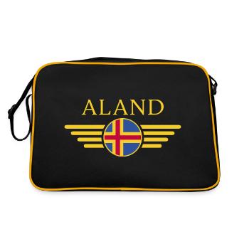 I Love Åland, T-shirt design de style élégance - Sac Retro - noir/or - Dos
