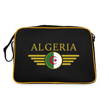 J’aime l’Algérie, T-Shirt Design Style Élégance - Sac Retro - noir/or - Dos