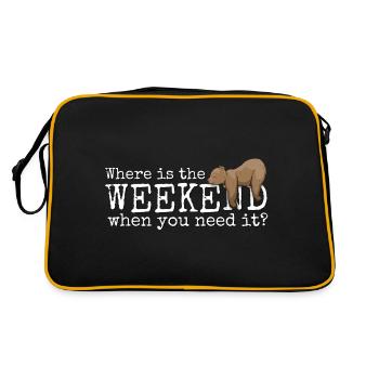 Where is the Weekend? Sleep Bear Weekend Fun - Retro Bag - black/gold - Back
