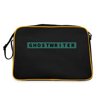 Text Schreiber - Retro Tasche - Schwarz/Gold - Hinten