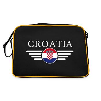 I love Croatia - Retro Bag - black/gold - Back