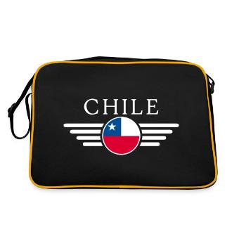 Chile Style Design T-Shirt - Retro Bag - black/gold - Back