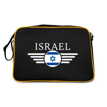 I Love Israel Elegance Style Design T-Shirt - Retro Bag - black/gold - Back
