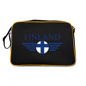 J’aime la Finlande, T-shirt design de style élégance - Sac Retro - noir/or - Dos