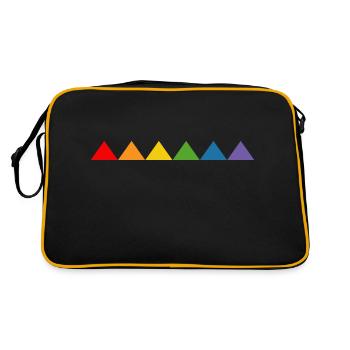Triangle arc-en-ciel - Sac Retro - noir/or - Dos