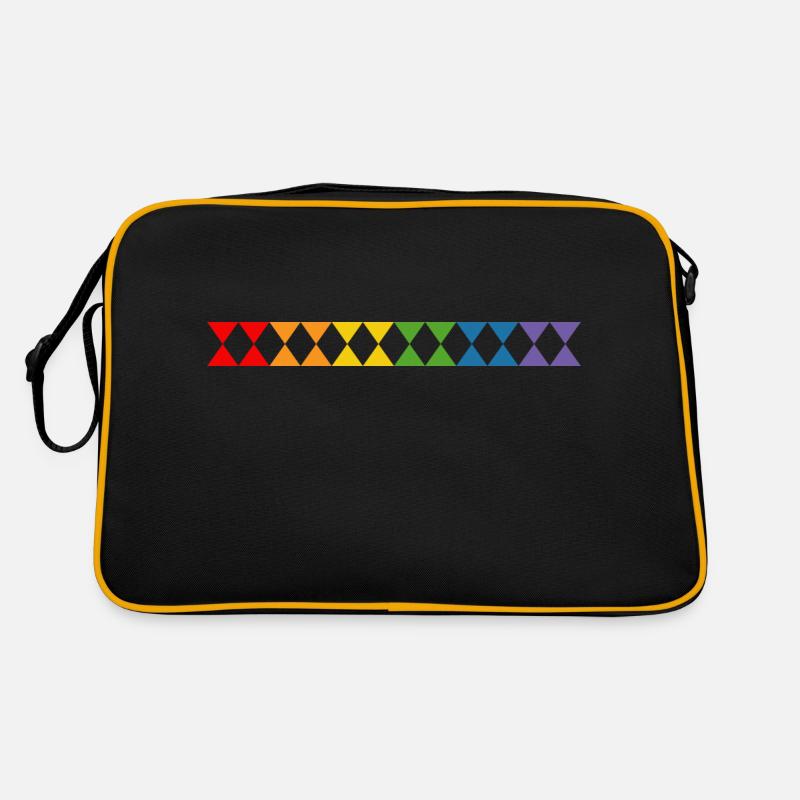 Regenbogen triangles Retro Tasche