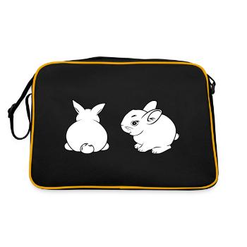 Deux lapins - Sac Retro - noir/or - Dos