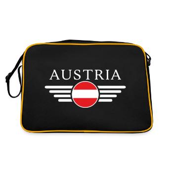 Österreich T-Shirt: Kultur, Walzer - Retro Tasche - Schwarz/Gold - Hinten