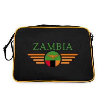 J’aime la Zambie, T-shirt design de style élégance - Sac Retro - noir/or - Dos