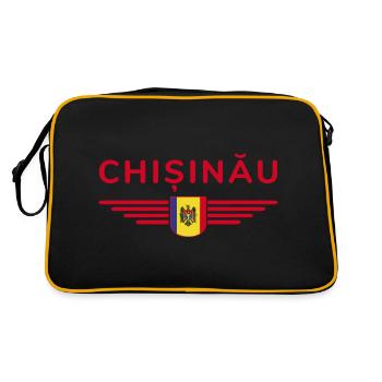 T-shirt Chișinău – L’amour de la capitale - Sac Retro - noir/or - Dos