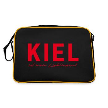 Kiel T-Shirt – Perfect for real fans - Retro Bag - black/gold - Back