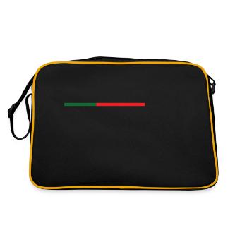 Portugal - National Flag as a retro stripes. - Retro Bag - black/gold - Back