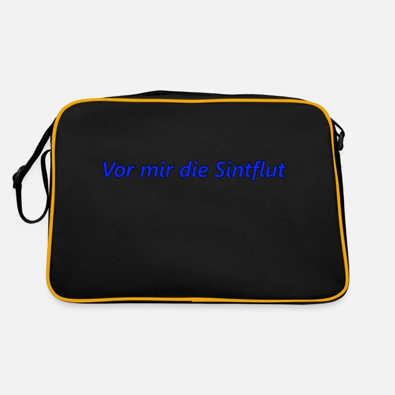vor mir die Sintflut - Retro Tasche - Schwarz/Gold