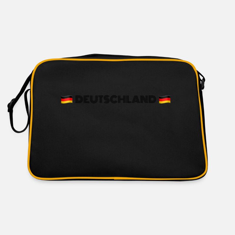 DEUTSCHLAND - Retro Tasche - Schwarz/Gold