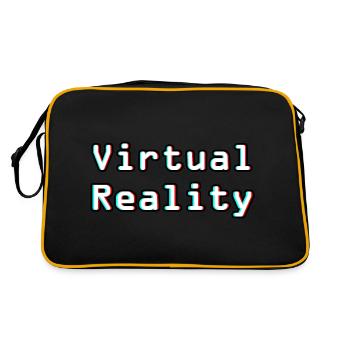 Virtual Reality Unleashed - Digitale Kunst - Retro Tasche - Schwarz/Gold - Hinten