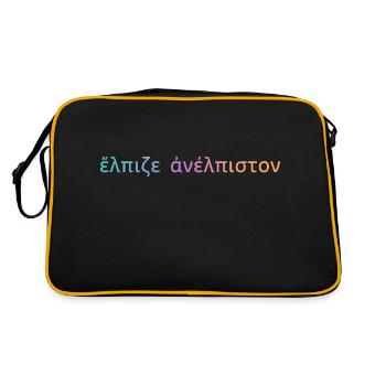 Heraclitus: hope for what seems hopeless - Retro Bag - black/gold - Back