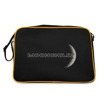 MOONCHILD - Statement Print Mondkinder Universum - Retro Tasche - Schwarz/Gold - Hinten
