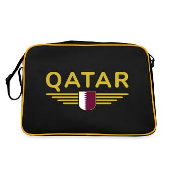Katar Design – Exklusiv und Modern - Retro Tasche - Schwarz/Gold - Hinten