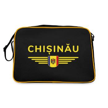 T-shirt Chișinău – L’amour de la capitale - Sac Retro - noir/or - Dos
