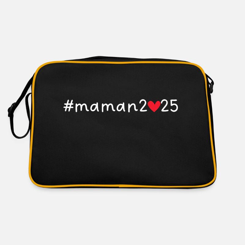 Mama 2025 - Retro Tasche - Schwarz/Gold