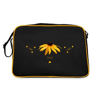 Fleurs jaunes d’échinacée - Sac Retro - noir/or - Dos