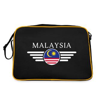 T-shirt de conception de style malaisien - Sac Retro - noir/or - Dos