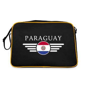 J’aime le Paraguay, T-shirt design de style élégance - Sac Retro - noir/or - Dos
