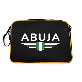 Abuja Design – Fier de la capitale du Nigeria - Sac Retro - noir/or - Dos