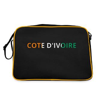 Drapeau Côte d'Ivoire - Sac Retro - noir/or - Dos