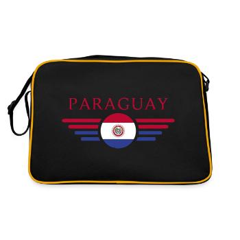 J’aime le Paraguay, T-shirt design de style élégance - Sac Retro - noir/or - Dos