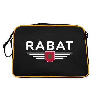 Maillot Maroc Rabat Fan Outfit Design - Sac Retro - noir/or - Dos