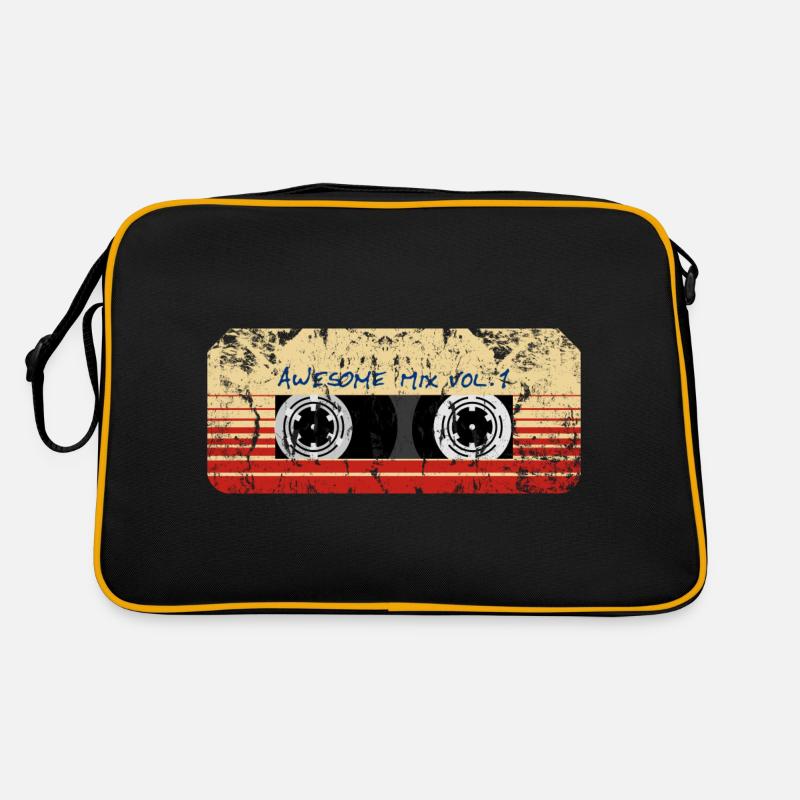 Mix Tape Awesome Vol.1 - Retro Tasche - Schwarz/Gold