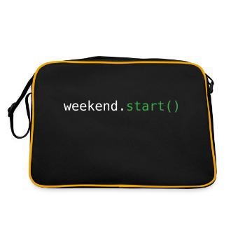 Start of the weekend - Retro Bag - black/gold - Back
