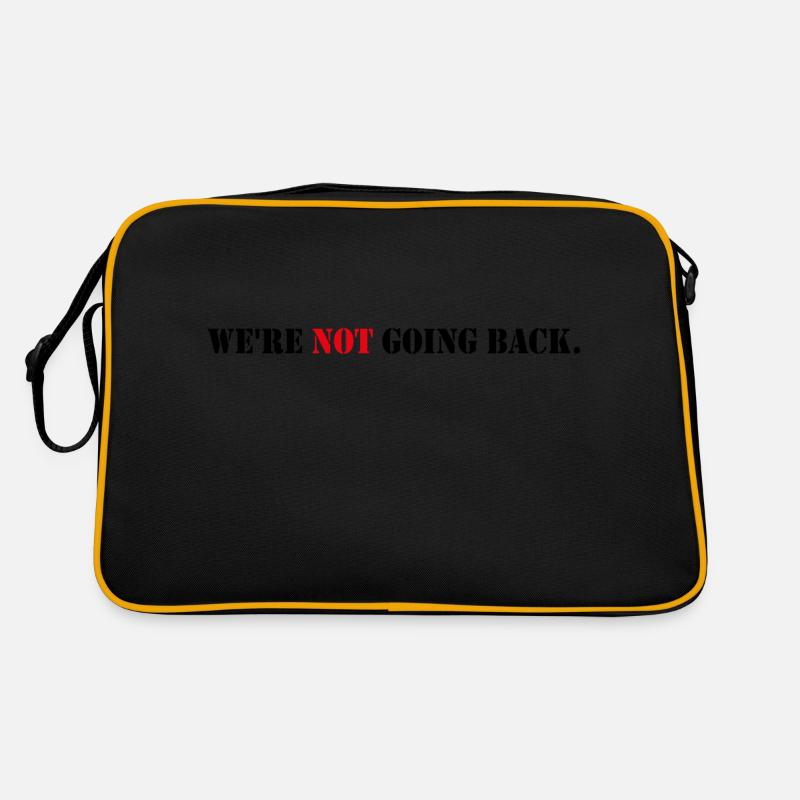 We re Not Going Back Retro Tasche