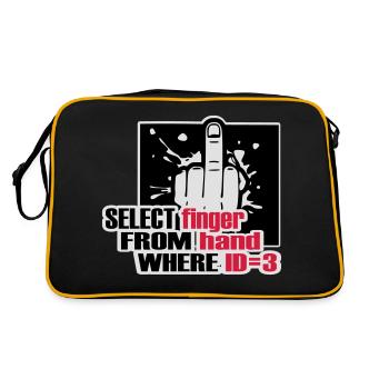 SELECT finger FROM hand - Retro Bag - black/gold - Back
