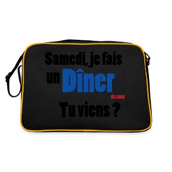 Dîner de Cons - Sac Retro - noir/or - Dos