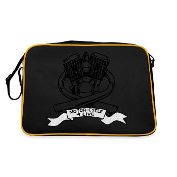 motorcycles - Sac Retro - noir/or - Dos